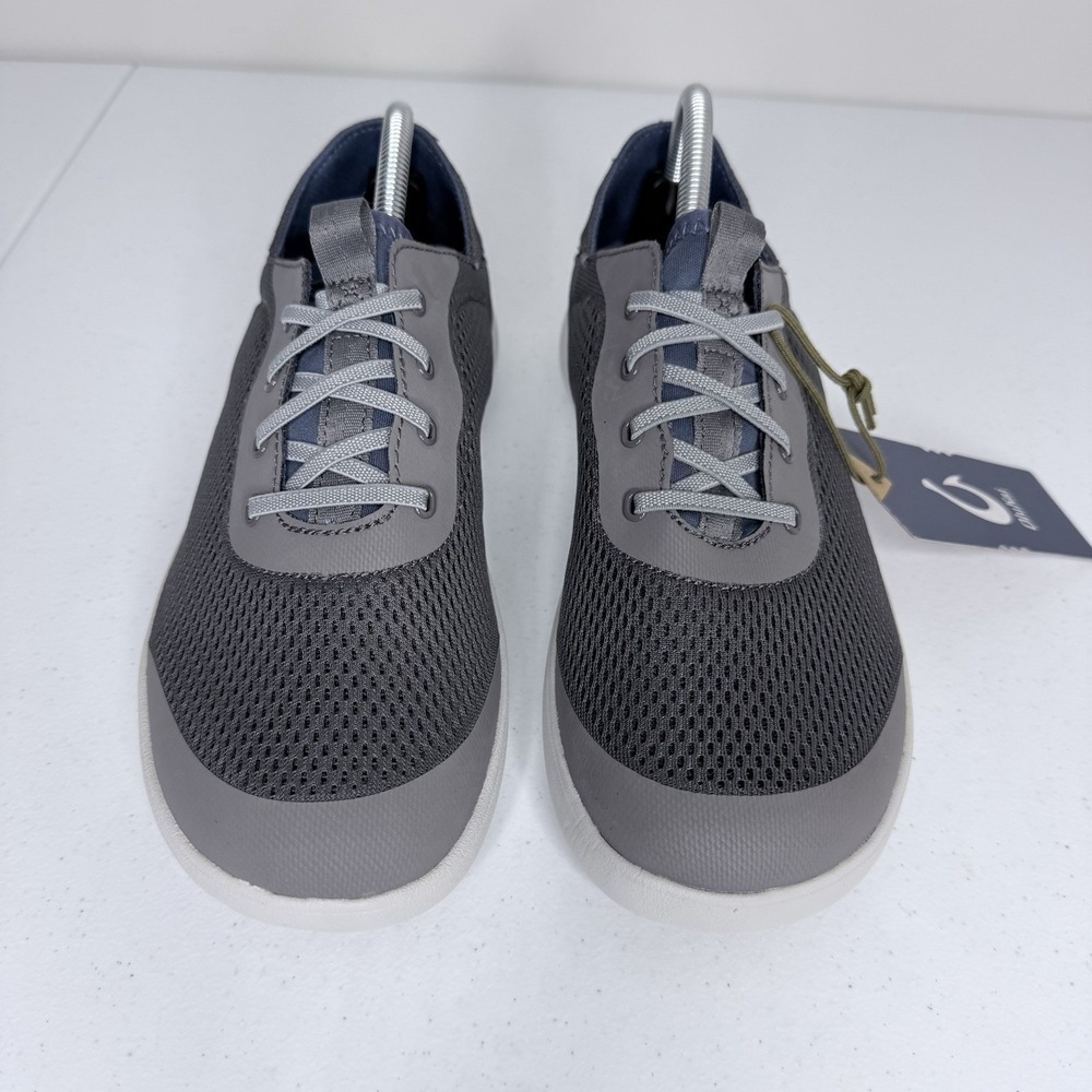 Olukai Moku Pae Pavement/Vintage Blue Mesh Boat Shoes Sneakers Men's Size 9 - Picture 3 of 9